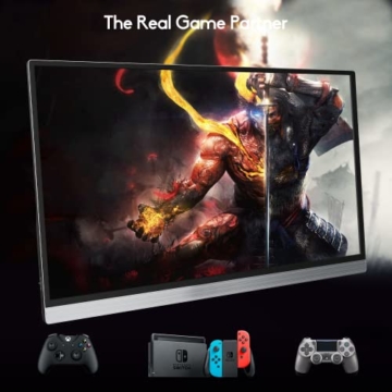Portable Monitor 15,6 Zoll 1920 x 1080 2021 Tragbarer Monitor USB C IPS Bildschirm 100% SRGB Type-C HDMI Bluelight Augenschutz Gaming Monitor für PC Handy Laptop Xbox PS3 PS4 mit Schutzhülle - 3